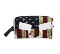 USA Flag American Spartan Travel Toiletries Bag, Wash Bag | Large Capacity Makeup Bag, Hanging Shower Caddy Bag for Men Women