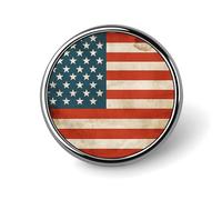 USA Flag Badges Circle with Button Design, Personalized Picture Pin Brooches, Round Badge Holders for Decorate Hat Shirt Clothing Bag Accessories