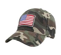 USA Flag Baseball Cap for Men Women Low Profile Plain Dad Hat Cap For Kids, Camouflage, One Size