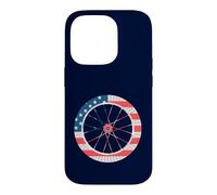 USA Flag Bicycle Wheel Independence Day 4th July US Cyclist Case for iPhone 14 Pro