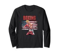 USA Flag Boxing - Boxer Training Equipment Long Sleeve T-Shirt