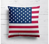 USA Flag Cushion - American Stars & Stripes Pillow - Multiple Sizes & Fabrics, Cover Only or Filled - Patriotic 4th of July, Veterans & Military Family Home Decor