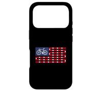 USA Flag Cycling Road Mountain Bike American Patriotic Case for iPhone 17 Pro