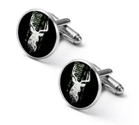 USA Flag Deer Hunting Camouflage Cufflinks Funny Cuff Links for Men Father Dad Wedding Christmas Shirts