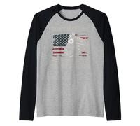 USA Flag Don't Make Me Drop You Off At The Train Station Men Raglan Baseball Tee