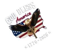 USA Flag Eagle Car Window Sticker Number 250 Patriotic Artwork 1776-2026 Durable Vinyl Material Decal SUV Exterior