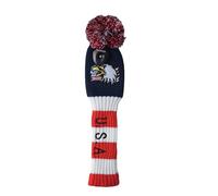 USA Flag Eagle Embroidered Knitted Golf headcovers 135 Set for 460cc Driver Wood Hydrid POM POM Head Club Covers
