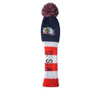 USA Flag Eagle Embroidered Knitted Golf headcovers for 460cc Driver Wood POM POM Head Club Covers