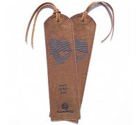 USA Flag & Eagle Leather Bookmark Handmade - Pack of 2 Genuine Leather Book Marks - Perfect Bookmarks for Men Women and Kids | Great Idea for Leather Patriotic Gifts for Bookworms Writers and Friends