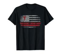 USA Flag Emergency Department Emergency Room Nursing Value Graphic T-Shirt