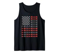USA Flag Farmer Shirt Farm Tractor Proud Farmer Patriotic Tank Top