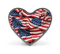 Usa Flag Fashion Brooch Pin - Colorful Butterflies 1 Inch Cute Enamel Heart Badges, Metal Lapel Pins for Men & Women, Decorative Metal Pinback for Hats, Shirts, Bags, Jackets & Accessories