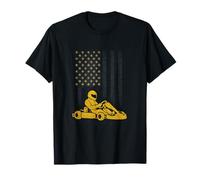 USA Flag Go-Kart Racer - Vintage Karting Design T-Shirt