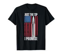 USA Flag Gun Bullet Tee Just The Tip - Freedom Worn Proudly T-Shirt