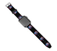 USA Flag Horse Racing Equestrian Watch Band Leather Replacement Watch Strap Bands for Men Women Sports