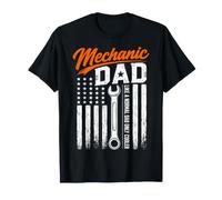 USA Flag Mechanic Dad Like A Normal Dad Only Cooler T-Shirt