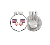 USA Flag North America Golf Ball Marker Hat Cap Clip Enamel Magnetic