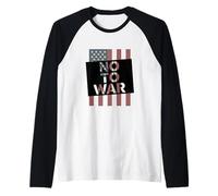 USA Flag Not My War Pro Peace Freedom Statement Raglan Baseball Tee