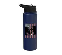 USA Flag Not My War Pro Peace Freedom Statement Stainless Steel Insulated Water Bottle