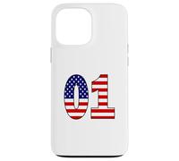 USA Flag Number 01 Patriotic Birthday - Born in 2001 Gift Case for iPhone 13 Pro Max