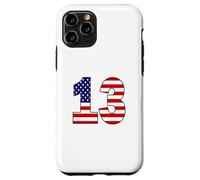USA Flag Number 13 Patriotic Birthday - Born in 2013 Gift Case for iPhone 11 Pro