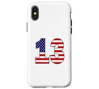 USA Flag Number 13 Patriotic Birthday - Born in 2013 Gift Case for iPhone X/XS