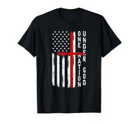 USA Flag One Nation Under God 4th Of July Cross Patriotic T-Shirt