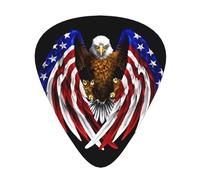 USA Flag Patriotic Eagle 12 guitar picks per pack, available in 3 different thicknesses, suitable for electric guitars, ukuleles, etc.