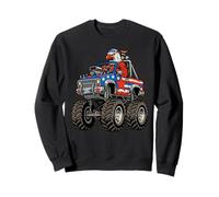 USA Flag Patriotic Eagle Bald Driving A Massive Truck Art Sweatshirt