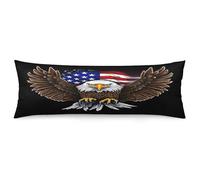 USA Flag Patriotic Eagle Body Pillow Cover Lumbar Pillow Covers
