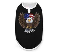 USA Flag Patriotic Eagle Dog Shirt Quick Dry Breathable Pet T-Shirt Soft Stretchy Sleeveless Vest Dog Apparel 2XL