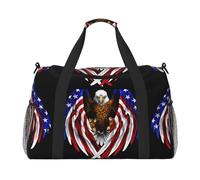 USA Flag Patriotic Eagle Lightweight Waterproof Large Capacity Handheld Shoulder Crossbody Travel Bag Personal Belongings Organizer Bag