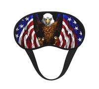 USA Flag Patriotic Eagle Print Blackout Sleep Mask, Light Blocking Eye Mask for Sleeping Travel, Camping, Shift Work
