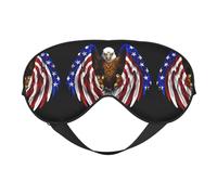 USA Flag Patriotic Eagle Print Eye Mask for Comfortable Sleep â€“ Elastic Nighttime Shade, Perfect for Plane, Travel, and Meditation