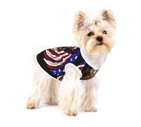 USA Flag Patriotic Eagle Print Pet Clothes for Small Dogs and Cats - Soft Cotton Dog Pajamas, Cat Outfit, for Chihuahuas, Dachshund Clothes, Puppy Clothes Small