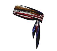 USA Flag Patriotic Eagle Sports Head Tie, Adjustable Tie Headband for Men and Women, Soft & Breathable, Perfect for Any Sport
