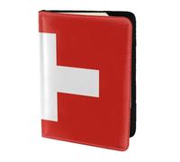 USA Flag Patriotic Eagle Travel Passport Holder Cover Wallet Leather Case Travel Essentials Luggage Accessories, Swiss Flag, One Size, Contemporary