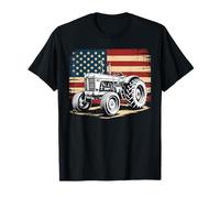 USA Flag Patriotic Farming Shirt American Farmer Tractors T-Shirt