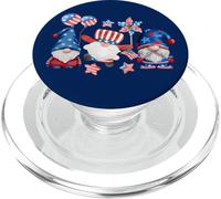 USA Flag Patriotic Gnome Fireworks Celebration, American PopSockets PopGrip for MagSafe