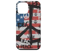 USA Flag Peace Symbols Graffiti Style Political Anti-War Case for iPhone 12 mini