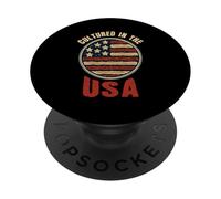 USA Flag Petri Dish Patriotic Medical Technologist PopSockets Adhesive PopGrip