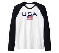 USA FLAG PRIDE AND ROOTS STAR SPANGLED BANNER SPORTS JERSEY Raglan Baseball Tee