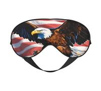 USA Flag Print Eagle Eye Mask, Soft and Breathable, Suitable for Nap, Travel, Night Sleep