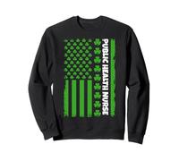 USA Flag Public Health Nurse St Patricks Day Sweatshirt