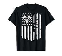 USA Flag RN & ER Nurse Funny Nurse Nursing School Men Women T-Shirt