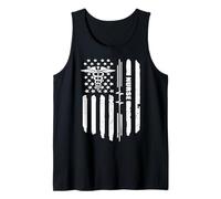 USA Flag RN & ER Nurse Funny Nurse Nursing School Men Women Tank Top