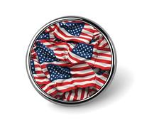 Usa Flag Round Badge Cute Brooch Hats Jackets Decor Personalized Lapel Pin Clothing Jewelry Accessories for Wedding Party Gift