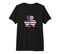 USA Flag Shamrock for Irish American St Patricks Day Pride Premium T-Shirt