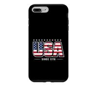 USA Flag Since 1776 Patriotic Vintage American Pride Case for iPhone 7 Plus/8 Plus