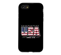 USA Flag Since 1776 Patriotic Vintage American Pride Case for iPhone SE (2020) / 7/8